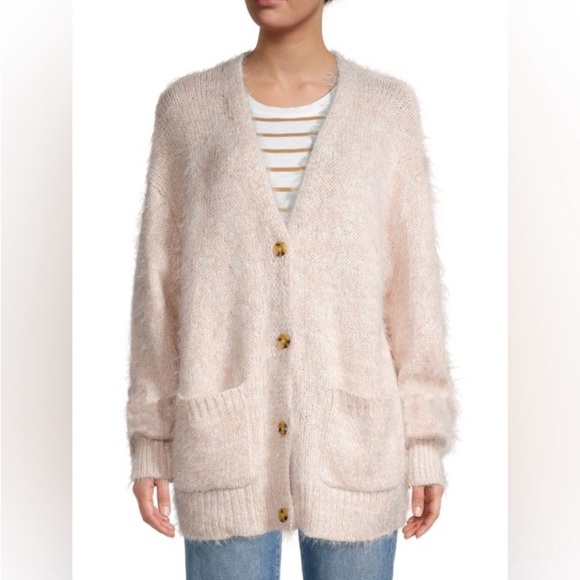NWOT Free People Nevermind Cardigan in Crème Brulee - Picture 3 of 13